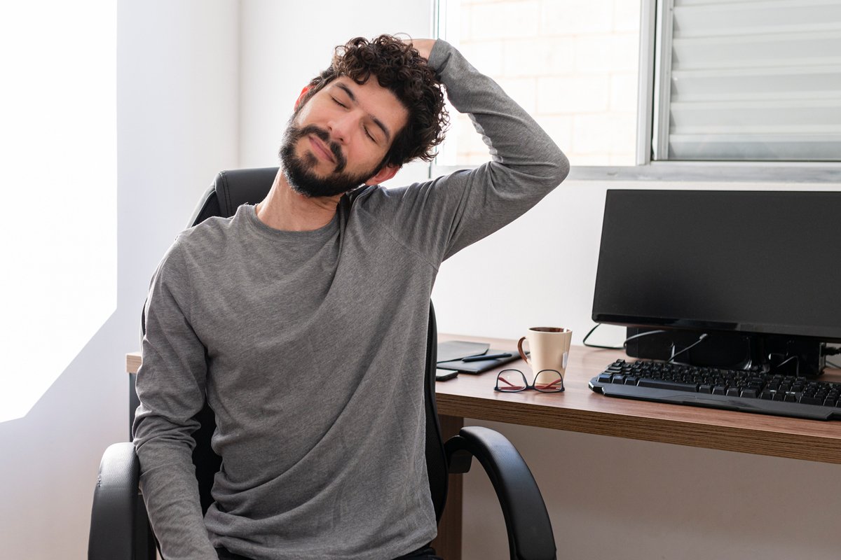 Stretching at Desk